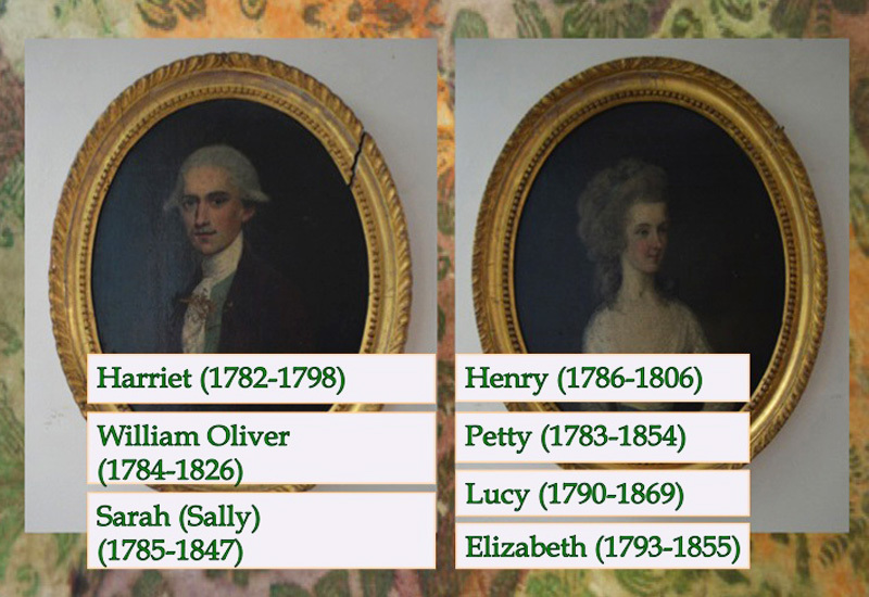 Graphics made to show names and dates of the Vaughan children.